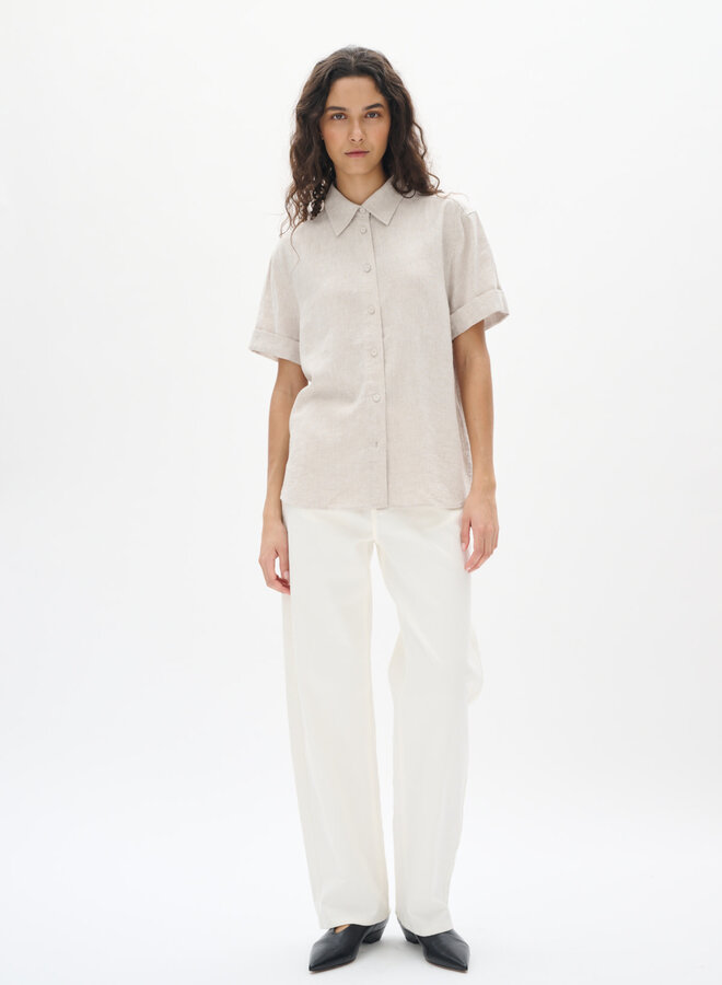 Chemise InWear Rimone à manches courtes beige lin naturel