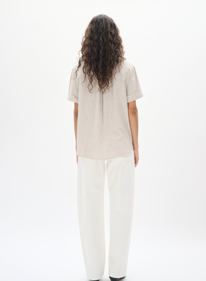 Chemise InWear Rimone à manches courtes beige lin naturel