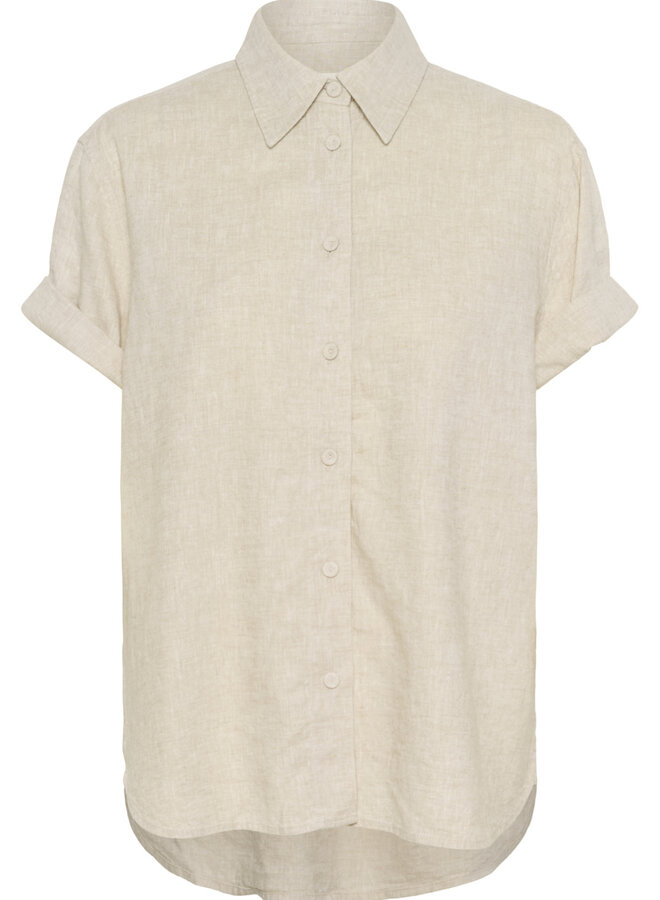 Chemise InWear Rimone à manches courtes beige lin naturel