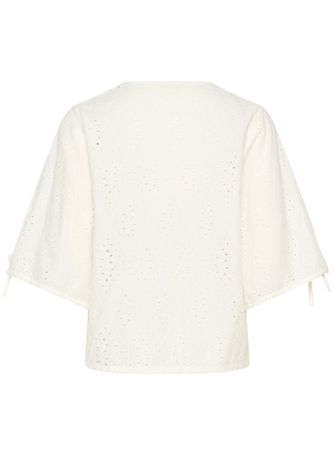 Blouse Soaked in luxury Joelle en broderies anglaises écrue