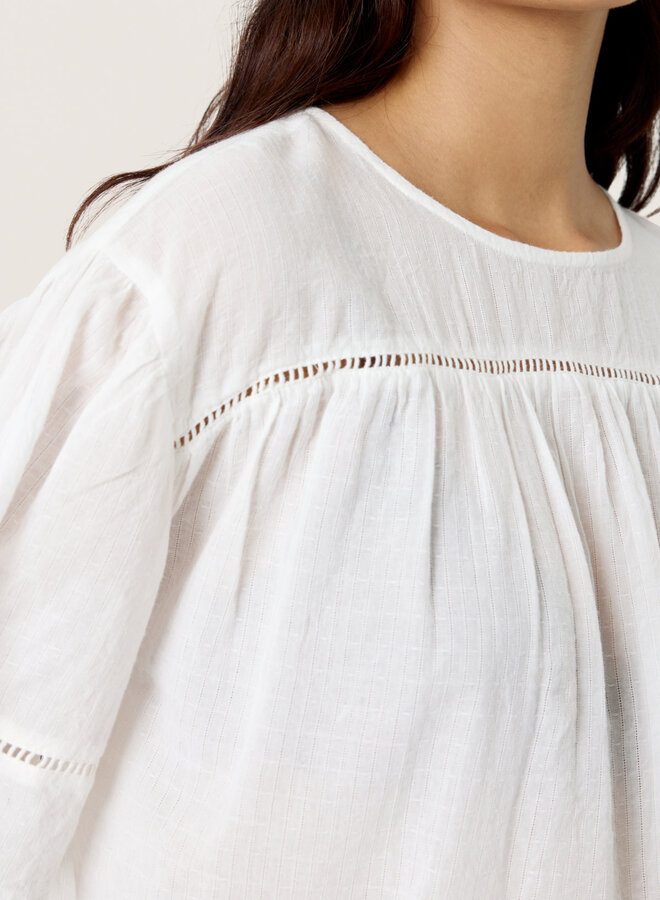 Blouse Soaked in luxury Amona avec crochet écrue