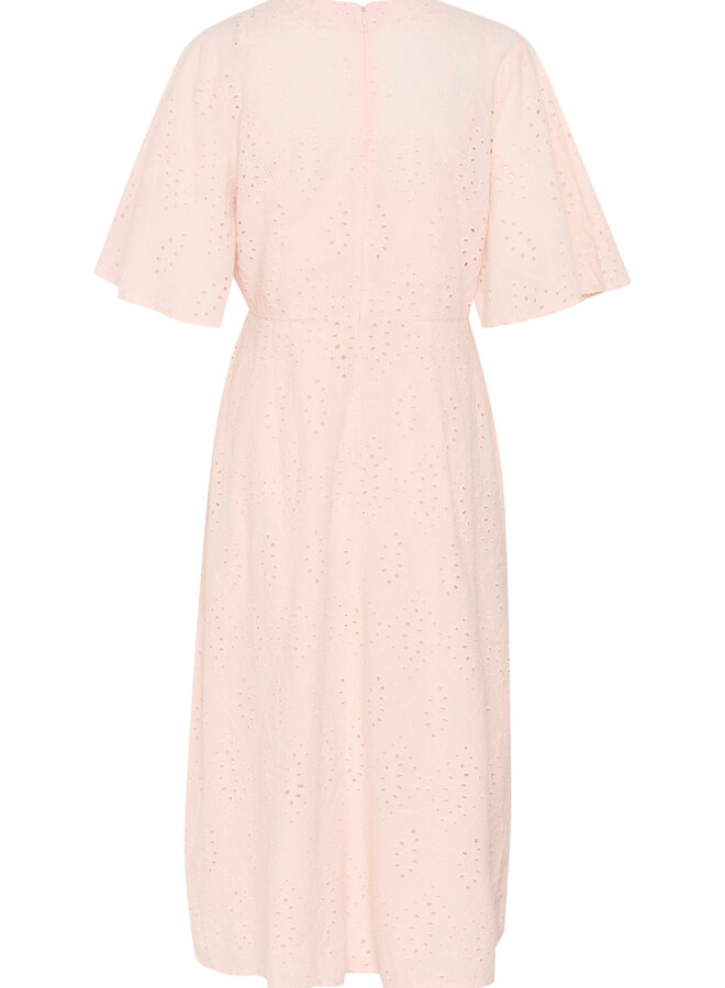 Robe Soaked in luxury Joella en broderies anglaises rose
