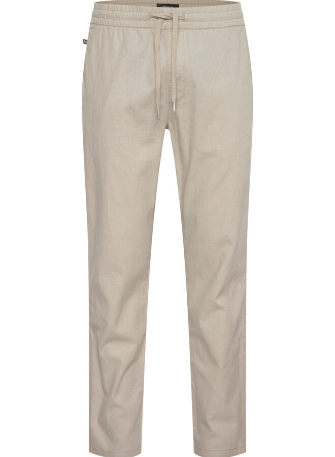 Pantalon Matinique Barton à taille élastique en lin beige plaza