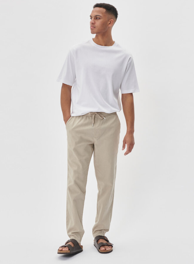 Pantalon Matinique Barton à taille élastique en lin beige plaza