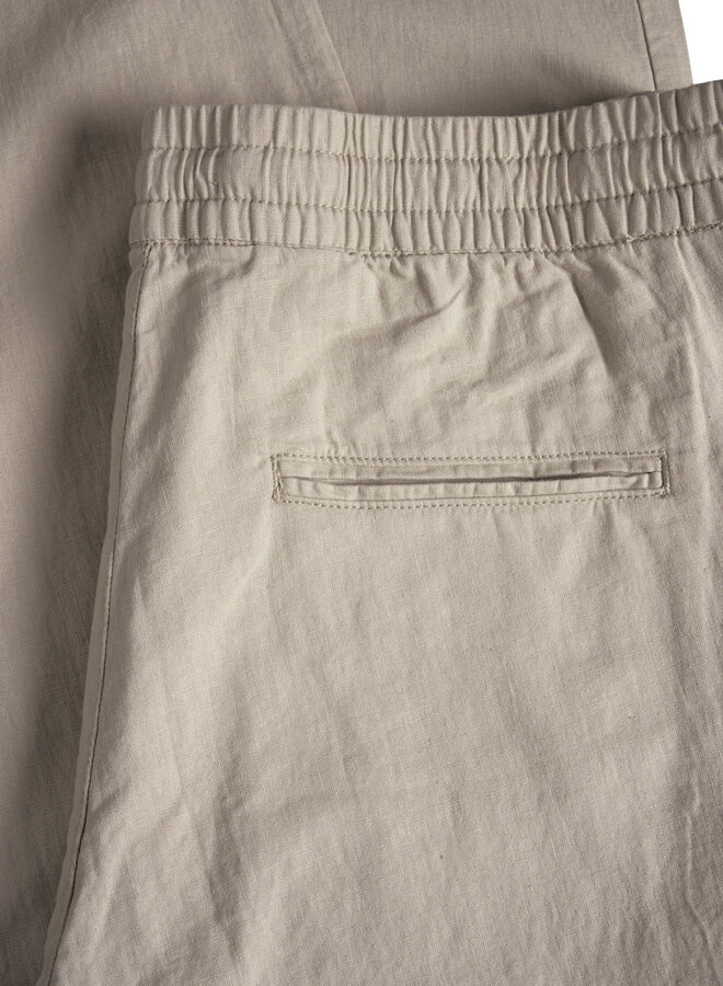 Pantalon Matinique Barton à taille élastique en lin beige plaza