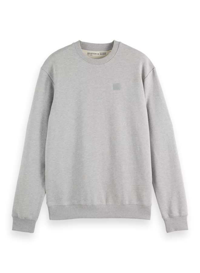 Chandail Scotch & Soda molletonné à col rond gris pâle mélange