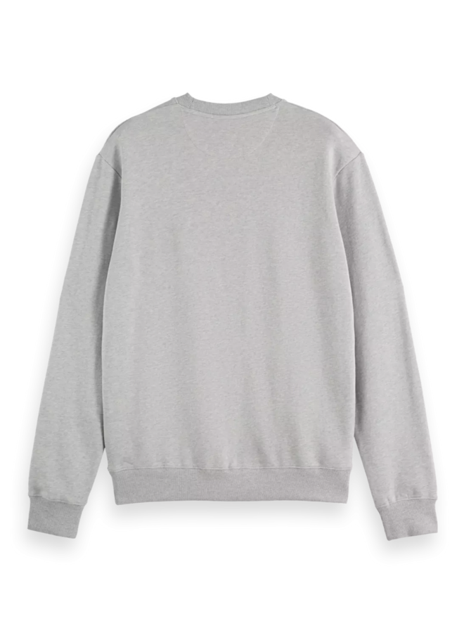 Chandail Scotch & Soda molletonné à col rond gris pâle mélange