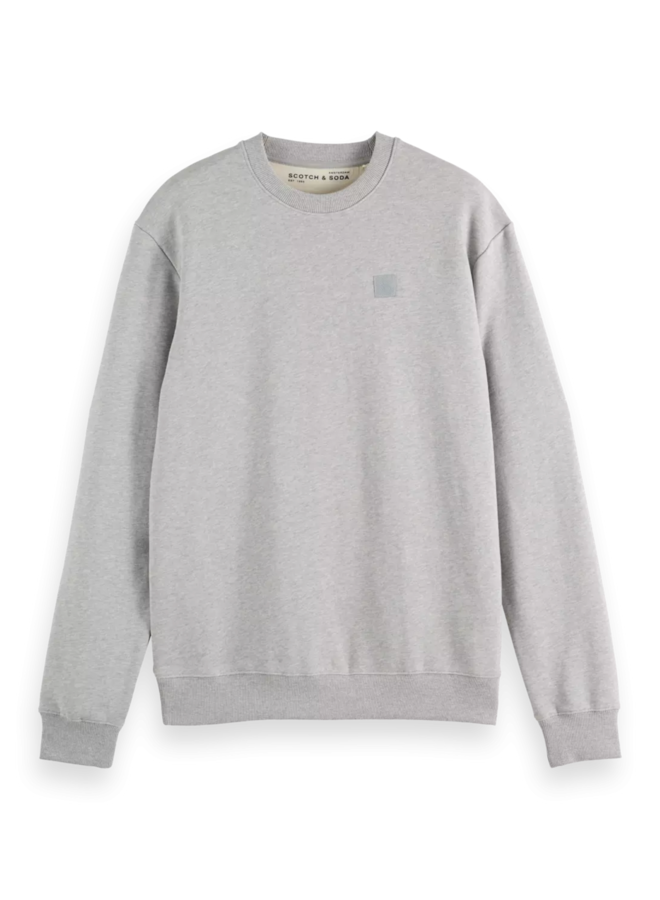 Chandail Scotch & Soda molletonné à col rond gris pâle mélange