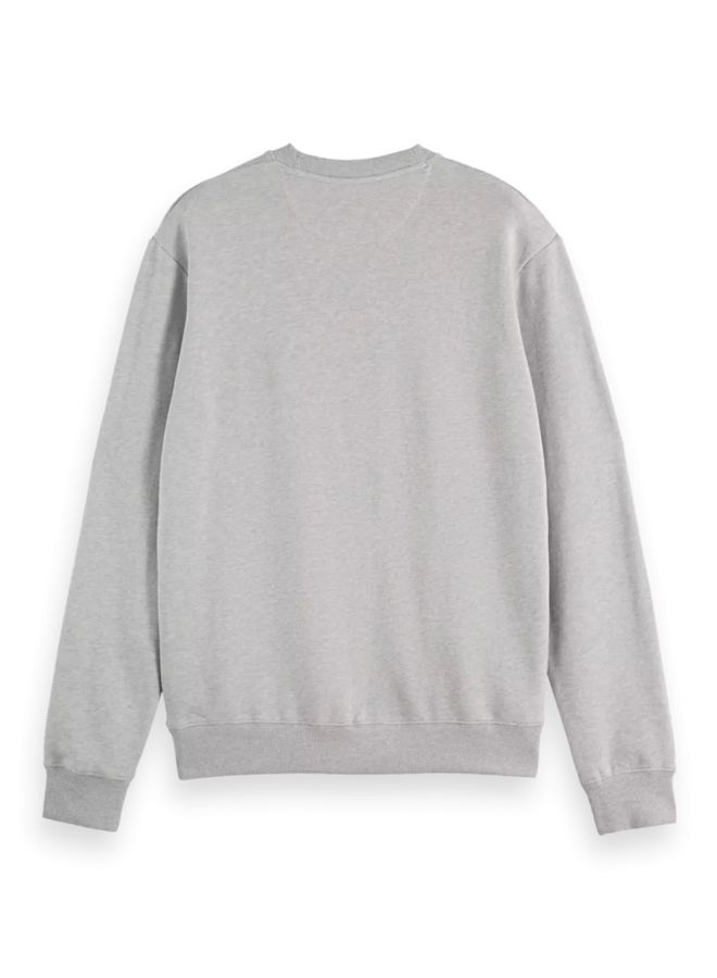 Chandail Scotch & Soda molletonné à col rond gris pâle mélange