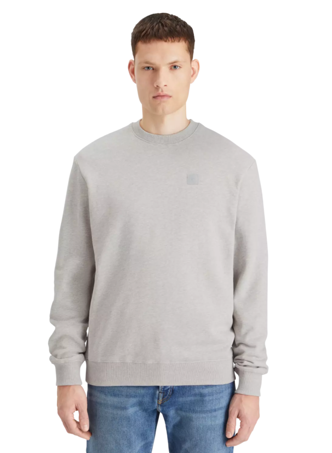 Chandail Scotch & Soda molletonné à col rond gris pâle mélange