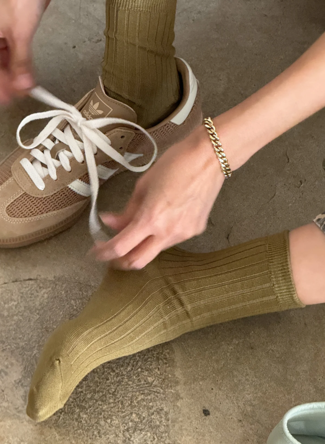 Bas Le Bon Shoppe Her Socks vert pesto