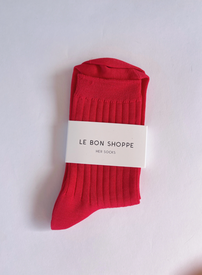 Bas Le Bon Shoppe Her Socks rouges