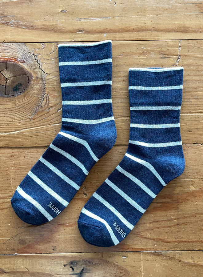 Bas Le Bon Shoppe Wally bleu marine rayés écrus