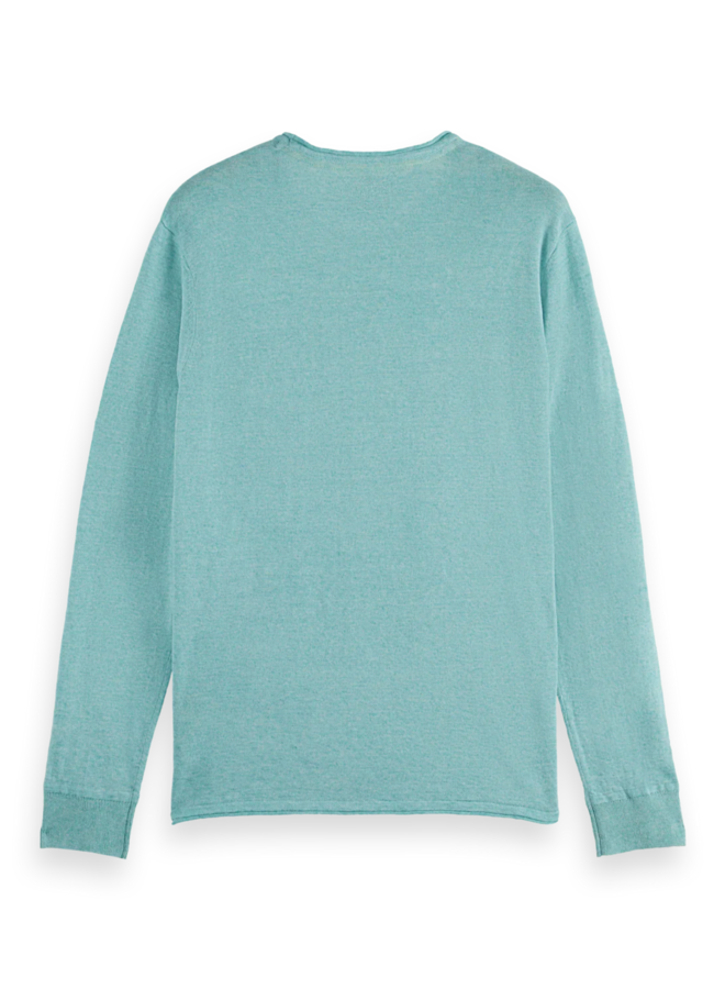 Tricot Scotch & Soda avec poche plaquée bleu océan mélange