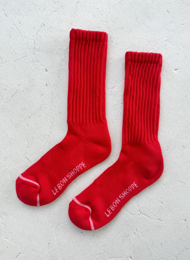 Bas Le Bon Shoppe Ballet Socks rouge fraise