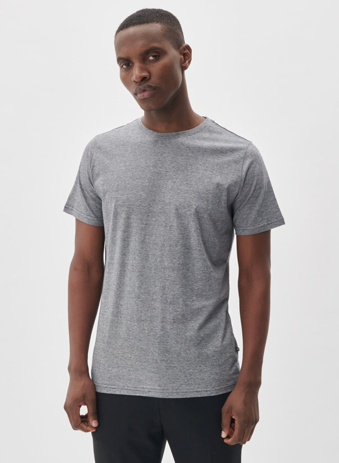 T-shirt Matinique Jermane à fines rayures bleu marine