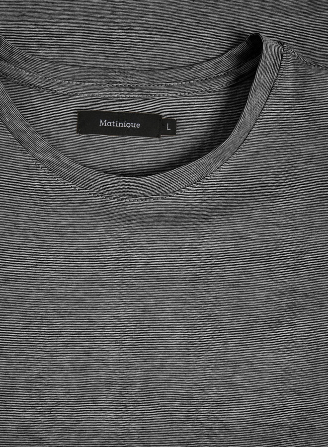T-shirt Matinique Jermane à fines rayures bleu marine