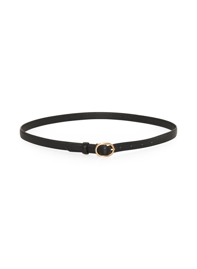 Ceinture InWear Ryder étroite à boucle dorée noire