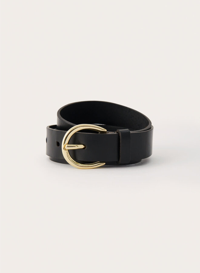 Ceinture Part Two Chresta à boucle arrondie dorée noire