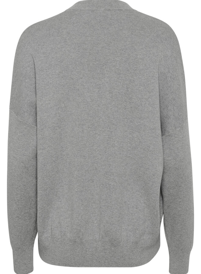 Tricot InWear Foster à col V gris mélange