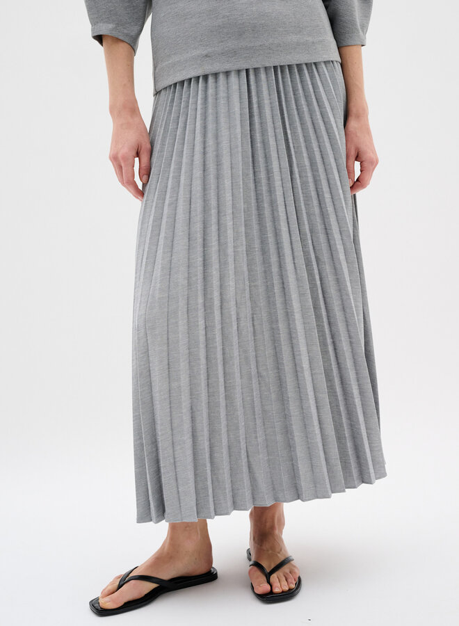 Jupe longue InWear Yan à plis gris granite mélange