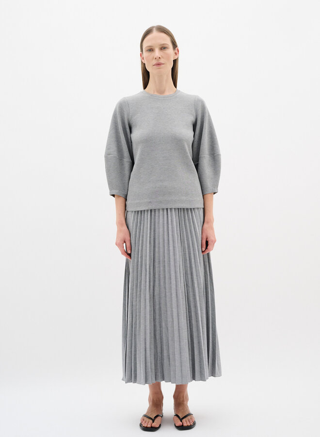 Jupe longue InWear Yan à plis gris granite mélange