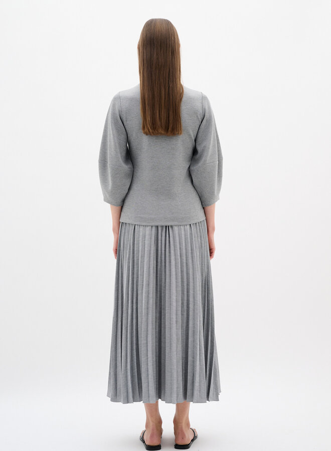 Jupe longue InWear Yan à plis gris granite mélange