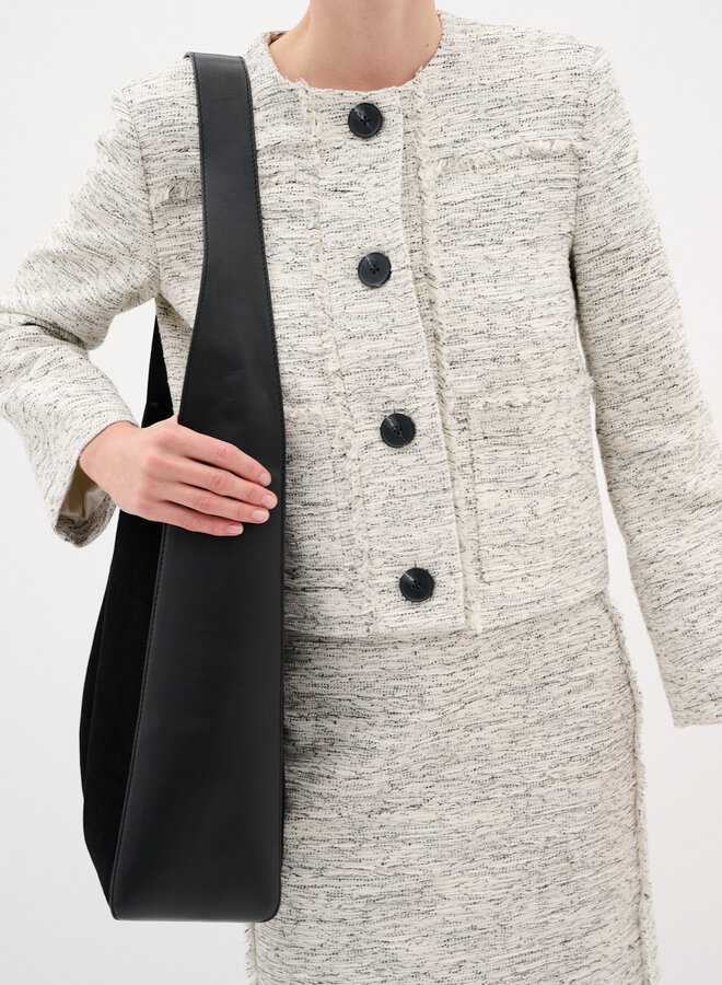 Veston InWear Yutta en tweed noir & blanc