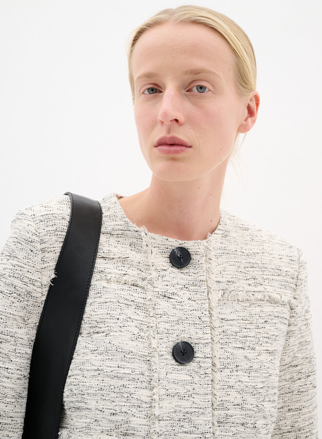 Veston InWear Yutta en tweed noir & blanc