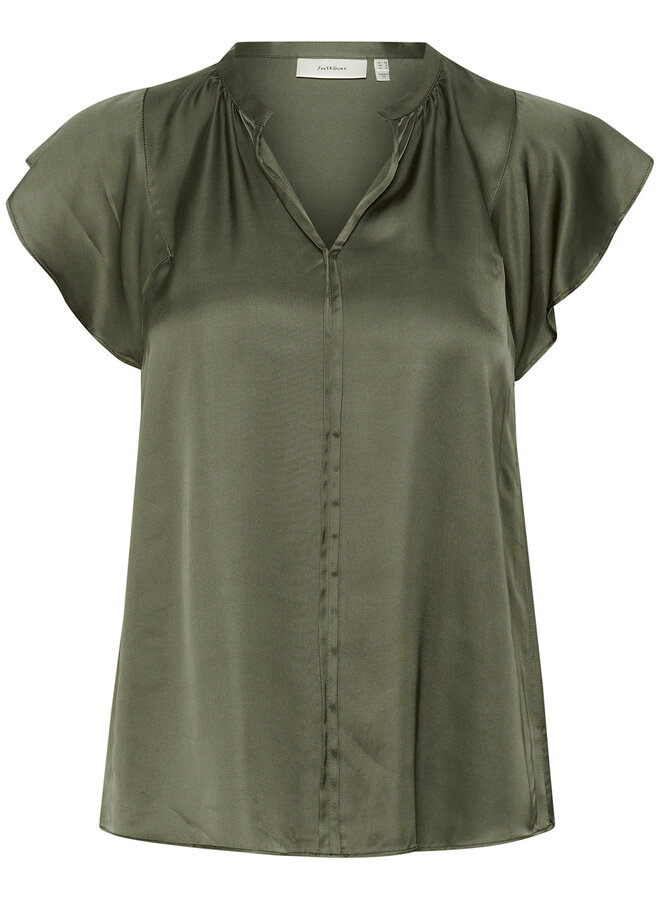 Blouse InWear Kaali à col V vert olive