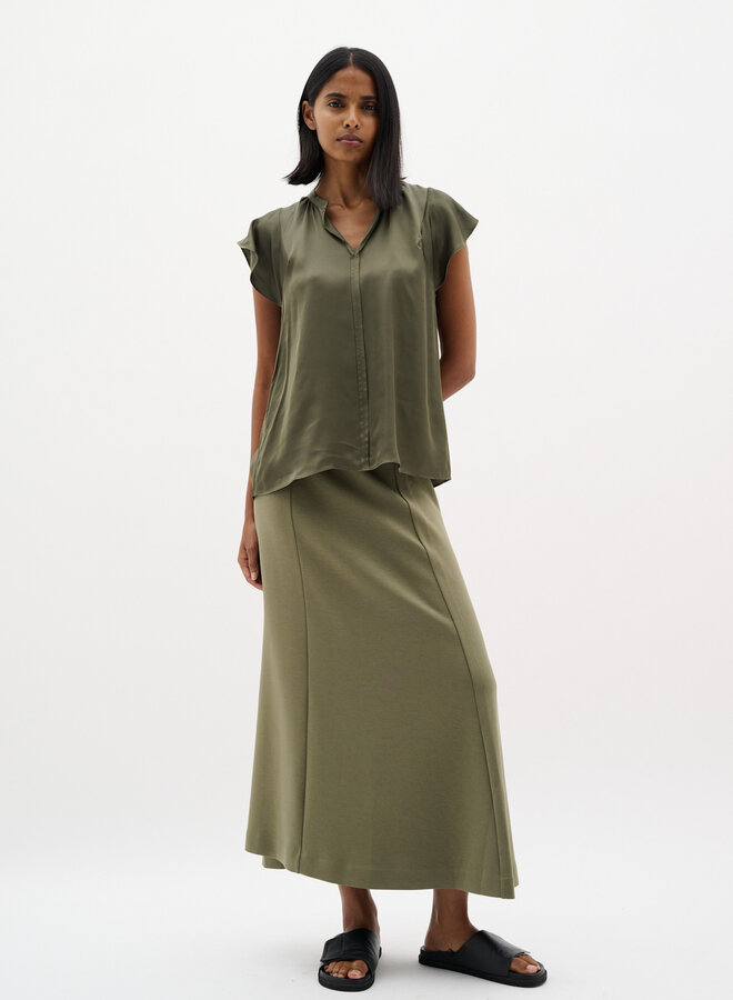 Blouse InWear Kaali à col V vert olive