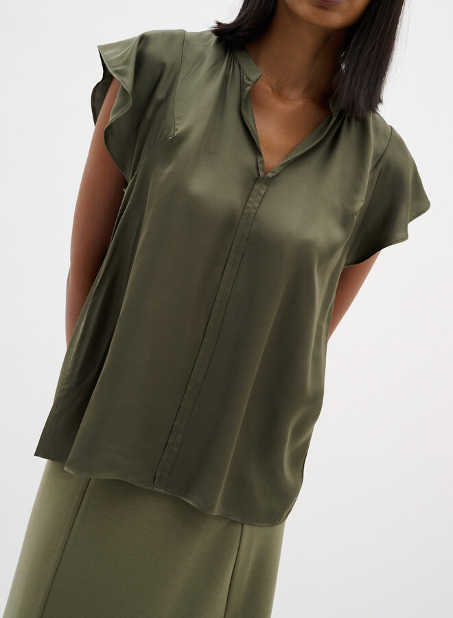 Blouse InWear Kaali à col V vert olive