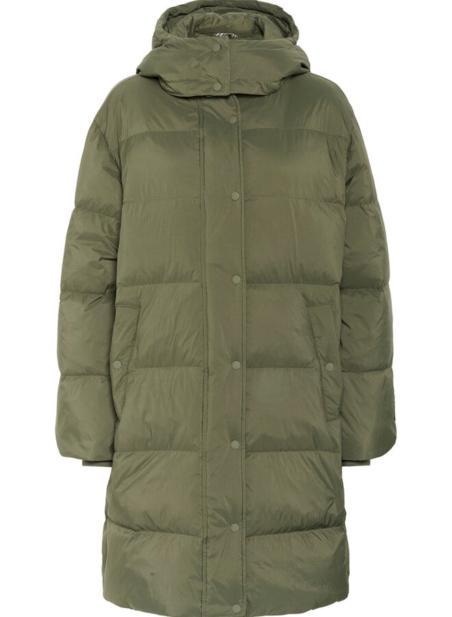 Manteau Part Two Saba matelassé à capuche vert