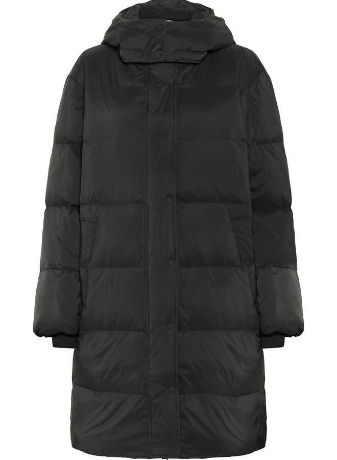 Manteau Part Two Saba matelassé à capuche noir