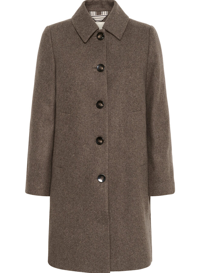 Manteau Part Two Kamillas beige noisette mélange