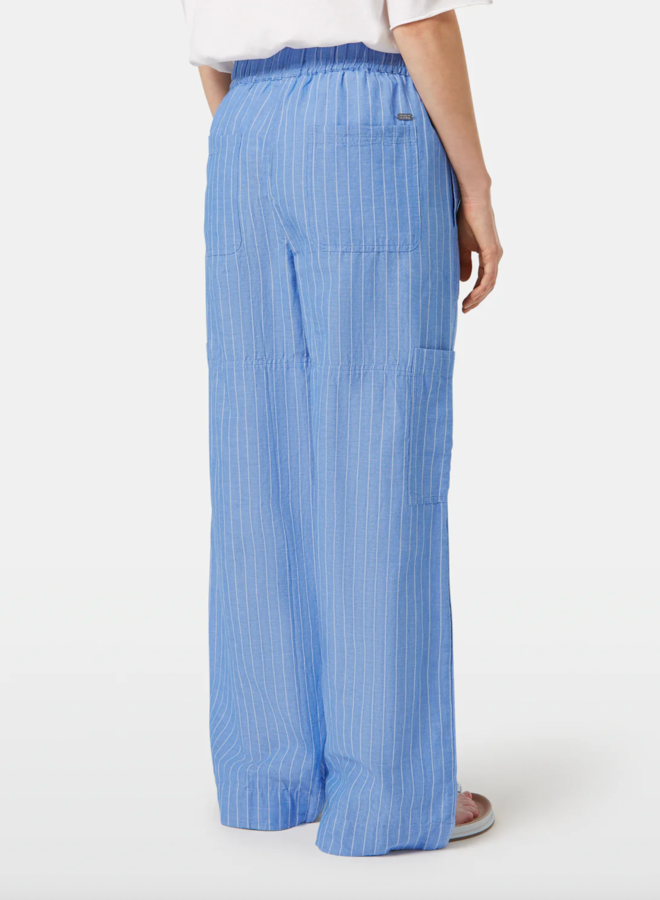 Pantalon Scotch & Soda à taille élastique rayé bleu chambray