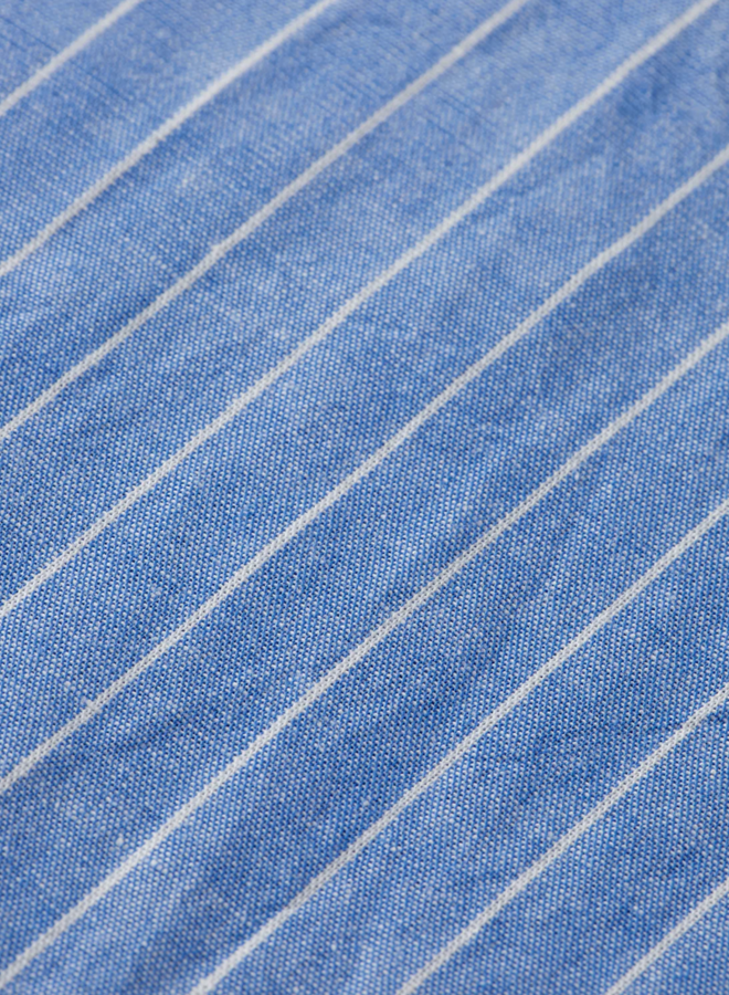 Pantalon Scotch & Soda à taille élastique rayé bleu chambray