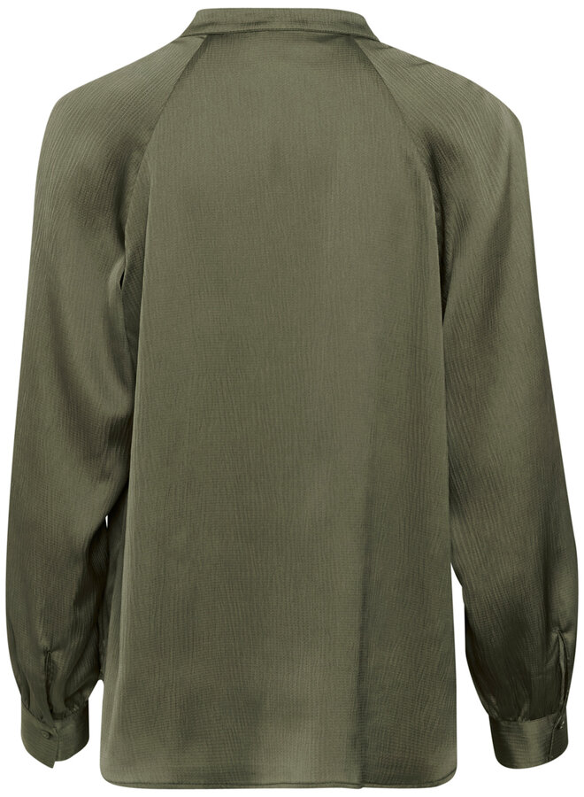 Blouse Soaked in luxury Ioana à col V verte