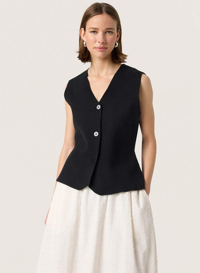 Gilet Soaked in luxury sans manches en tricot noir