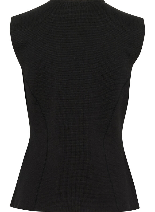 Gilet Soaked in luxury sans manches en tricot noir