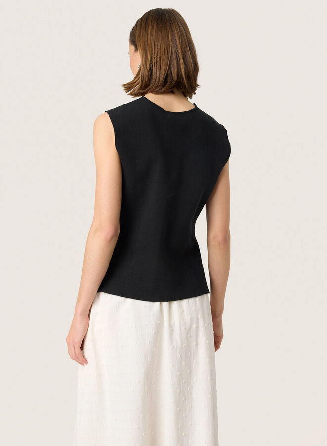 Gilet Soaked in luxury sans manches en tricot noir