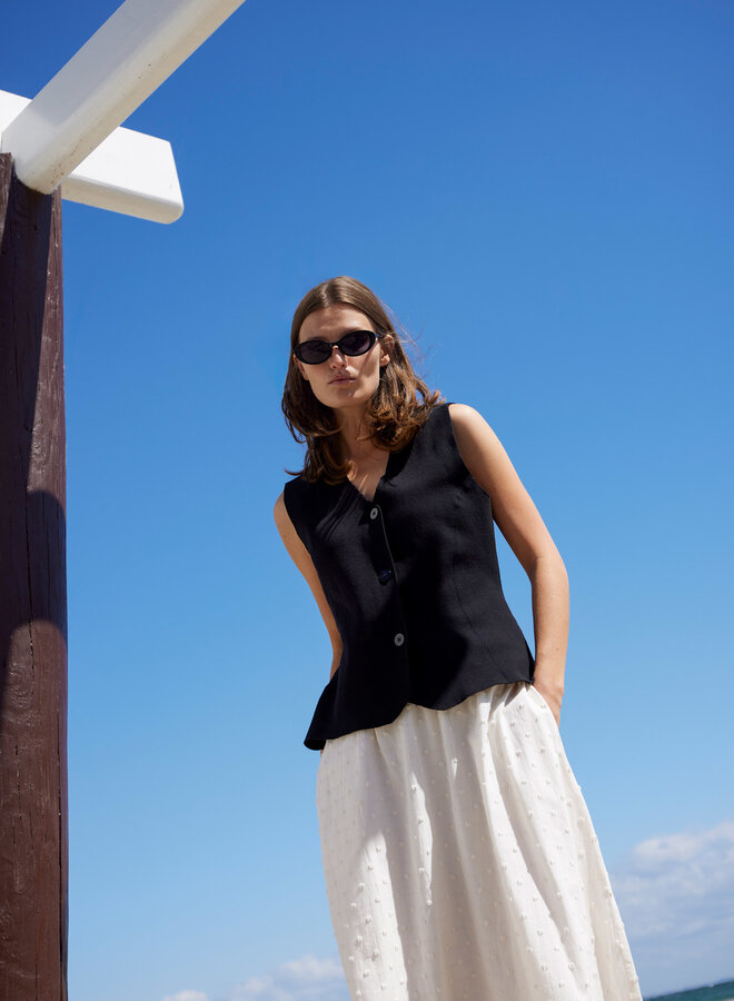 Gilet Soaked in luxury sans manches en tricot noir