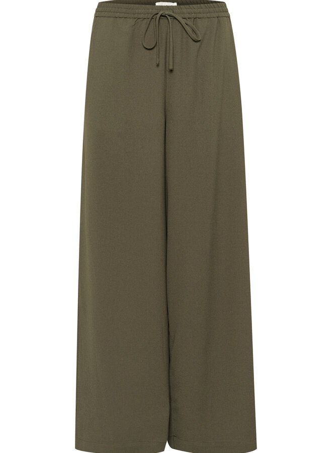 Pantalon Soaked in luxury Shirley à taille élastique vert