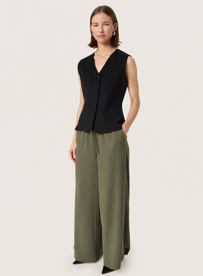 Pantalon Soaked in luxury Shirley à taille élastique vert