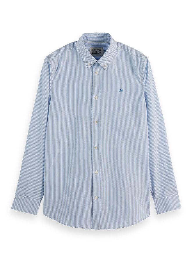 Chemise Scotch & Soda Oxford rayée bleue & blanche