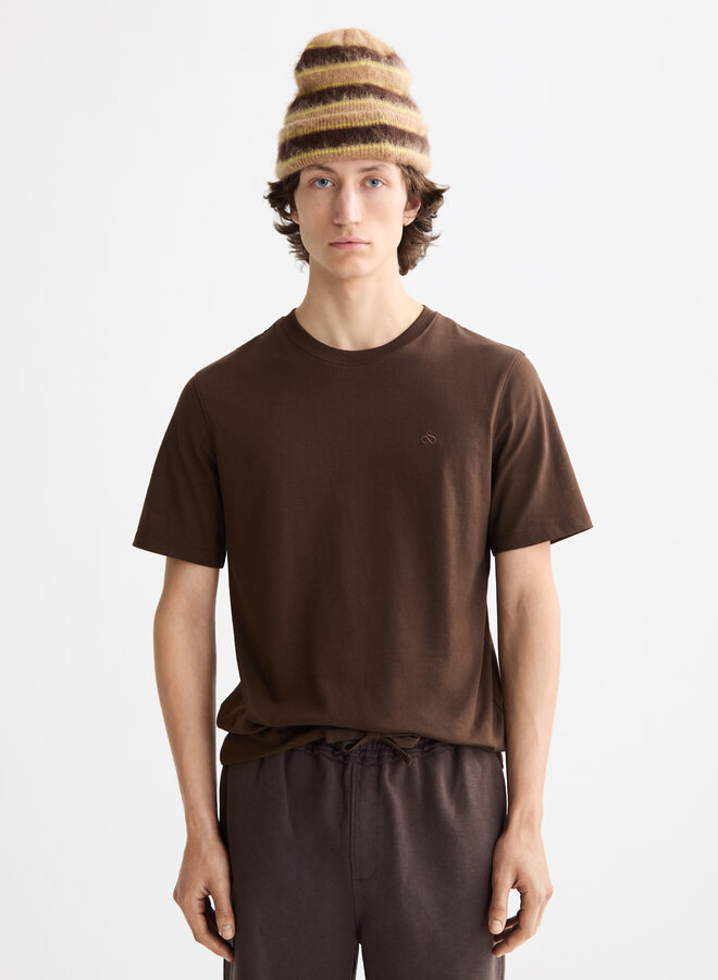 T-shirt Scotch & Soda signature brun chocolat
