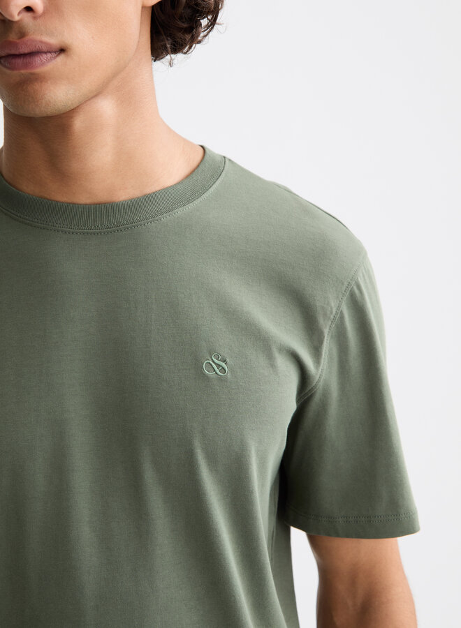 T-shirt Scotch & Soda signature vert thym