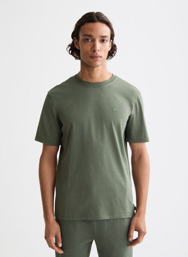 T-shirt Scotch & Soda signature vert thym