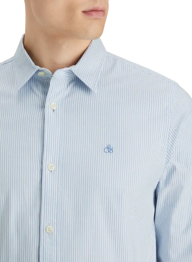 Chemise Scotch & Soda Oxford rayée bleue & blanche