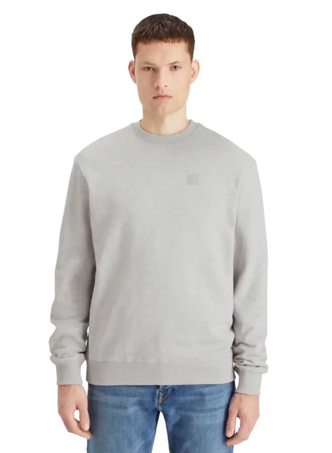 Chandail Scotch & Soda signature molletonné gris pâle mélange